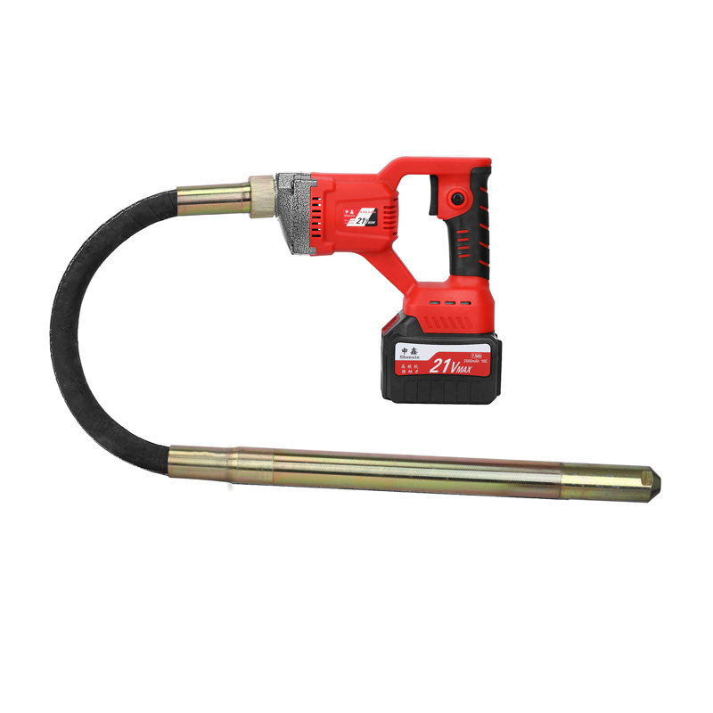 Vibromasseur portatif sans fil pour béton et ciment à batterie au lithium